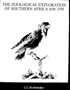 The Zoological Exploration of South Africa, Rookmaaker